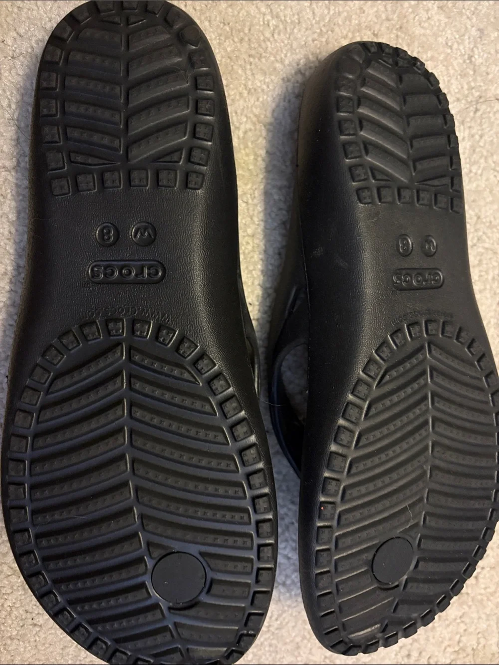 CROCS Kadee Flip Flops Black Sz 8
